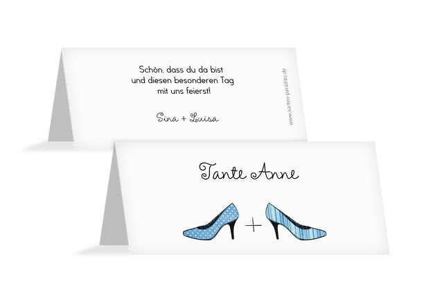 Hochzeit Tischkarte High Heels