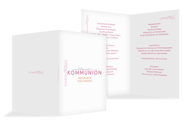 Kommunion Menükarte Script