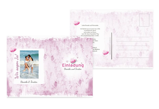 Save-the-Date Din romantische Liebe