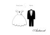 Ansicht 2 - Hochzeit Antwortkarte dress and suit