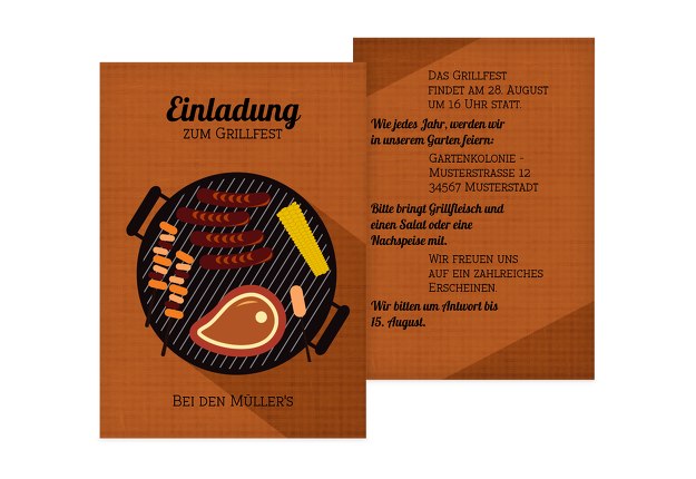 Einladung Sommerfest Grillsaison