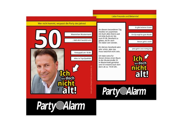 Einladung Ich bin doch nicht alt! 50 Foto