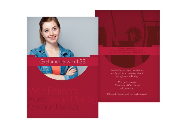 Einladungskarte Cocktail Foto