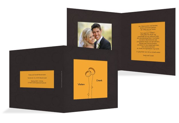 Hochzeit Dankeskarte Eleganz