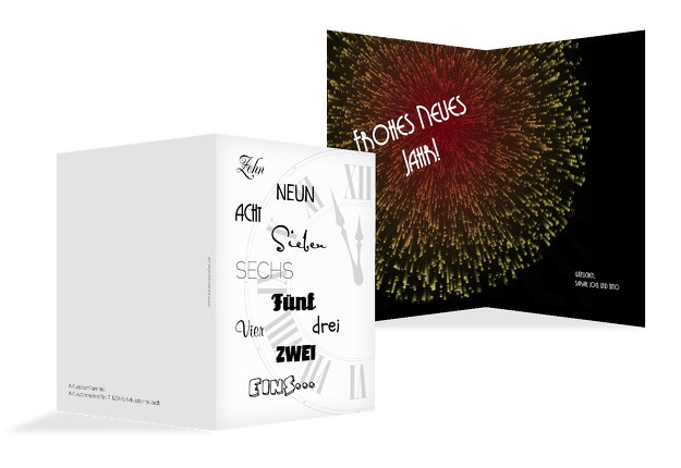 Neujahrskarte Countdown