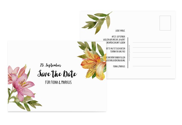 Save-the-Date Blumendeko