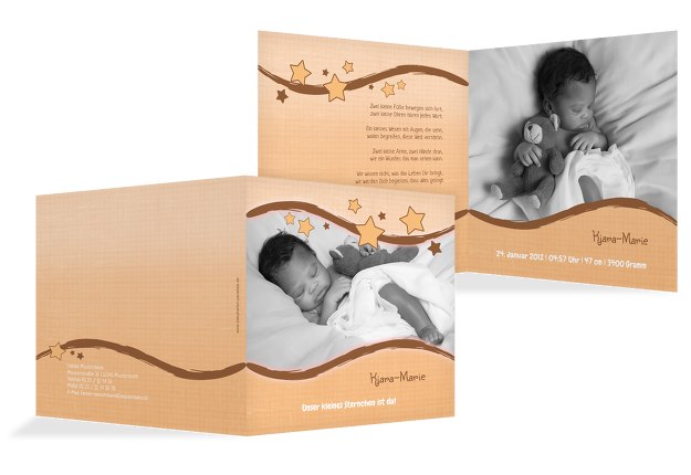 Babykarte Sternenwelle
