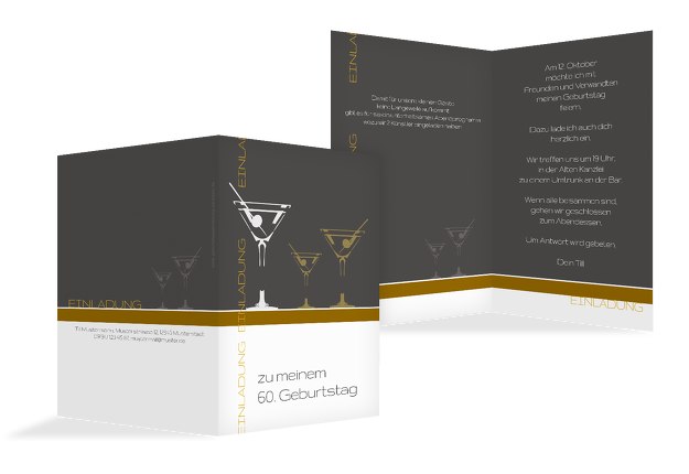Einladungskarten Martini