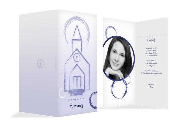Firmung Einladungskarte Kirche