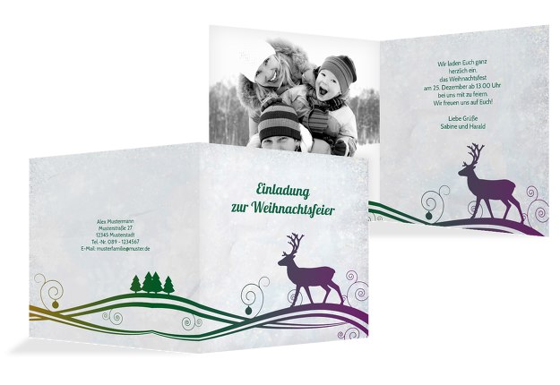 Foto Einladung Bunter Wintertraum