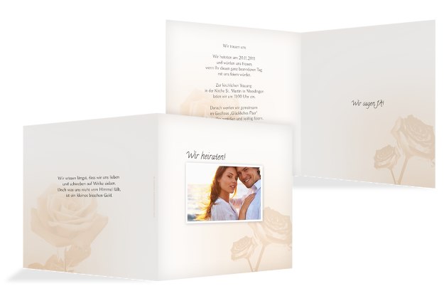 Hochzeit Einladung Rose