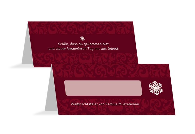 Tischkarte Flocke