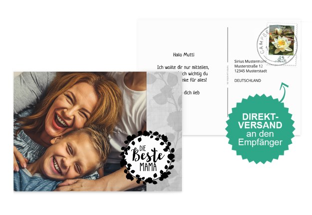 Fotospruchkarte Beste Mama