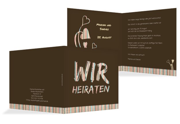 Hochzeit Einladung Wir heiraten
