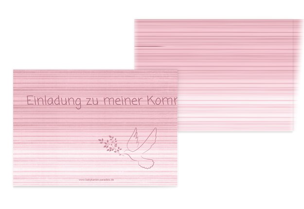 Kommunionskarte Taube 2