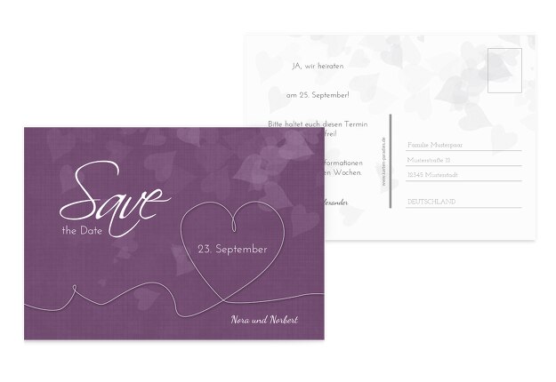 Hochzeit Save-the-Date ewiges Band