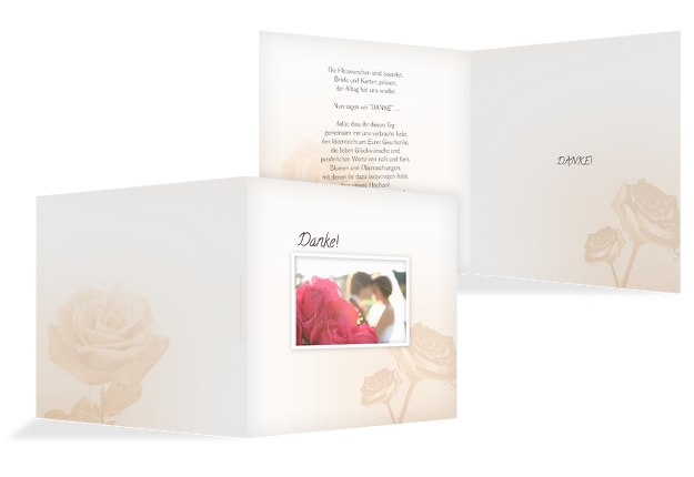 Hochzeit Danke Rose