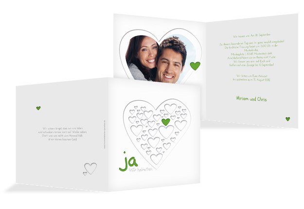 Hochzeit Einladung Herzform