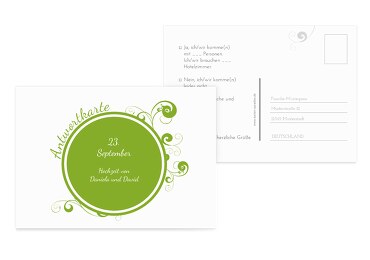 Hochzeit Antwortkarte squiggle chubby