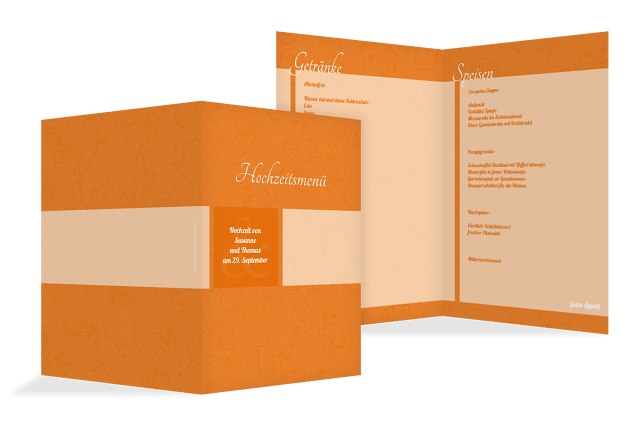 Hochzeit Menükarte Hochzeitsglück