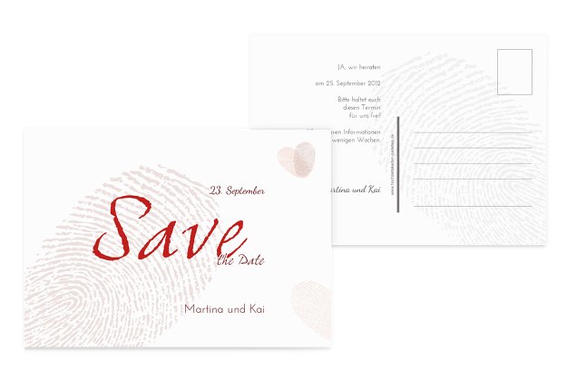 Save-the-Date fingerprint