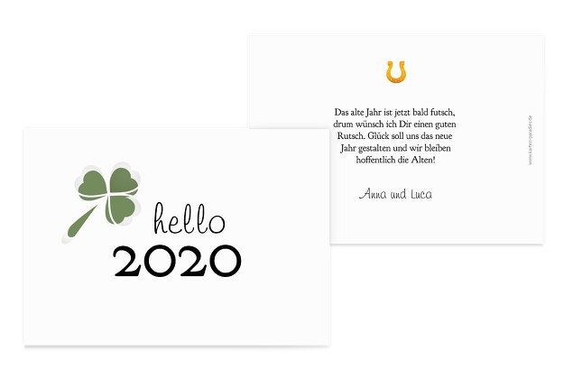 Neujahrskarte hello