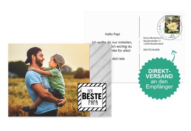 Fotospruchkarte Bester Papa