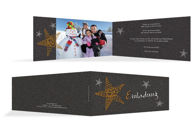 Foto Einladung curly star