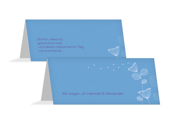 Hochzeit Tischkarte Pusteblume