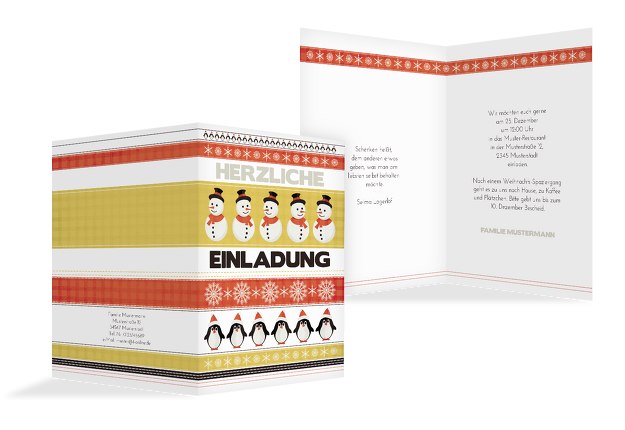 Einladung Kariert