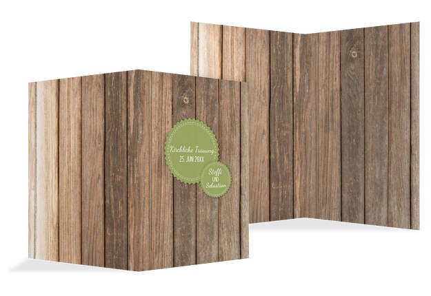 Kirchenheft Umschlag Vintage Holz