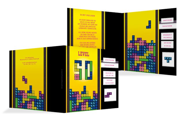 Geburtstagskarte 8bit Game 50