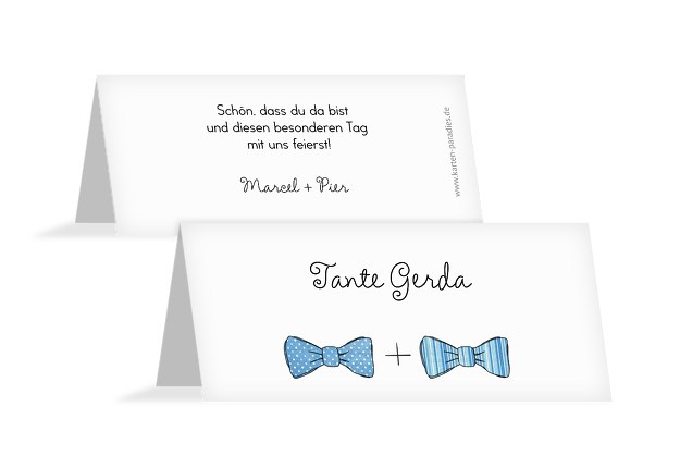 Hochzeit Tischkarte Fliegen