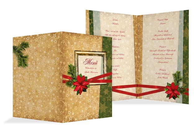 Menükarte Goldenes Geschenk