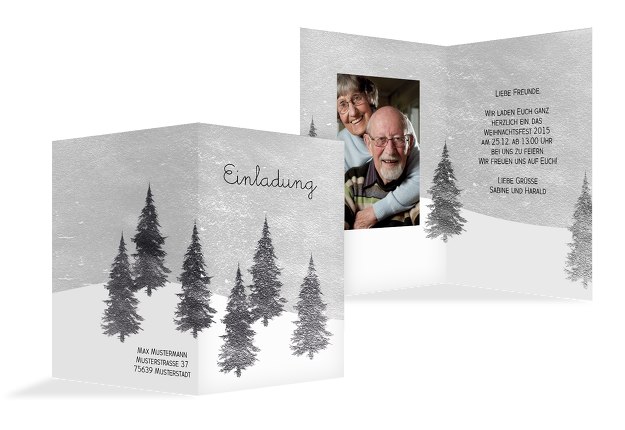 Foto Einladung Winterwald