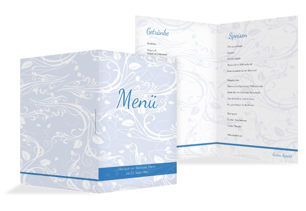 Hochzeit Menükarte Blättertraum