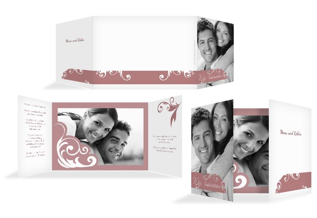 Hochzeit Einladung squiggle square