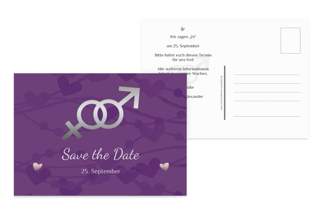 Save-the-Date Im Zeichen der Liebe