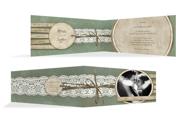 Hochzeit Dankeskarte Vintage Lace