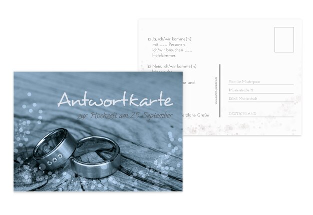 Hochzeit Antwortkarte Eheringe